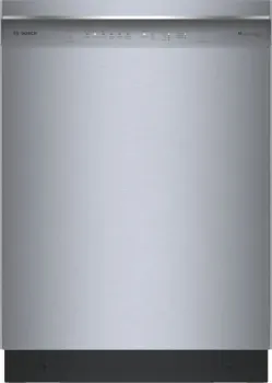 Front view of the Bosch 300 Series SHE53C85N dishwasher