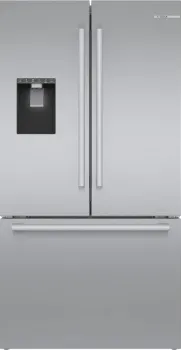 Front view of the Bosch 500 Series B36CD50SNS refrigerator