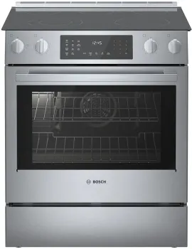 Credit: Bosch Front view of the Bosch 800 Series HEI8056U electric range