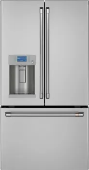 Front view of the Cafe CFE28TP2MS1 refrigerator