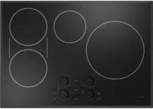 Overhead view of the Cafe CHP90301TBB 30” induction cooktop