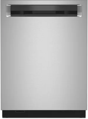 Front view of the KitchenAid KDPM704KPS dishwasher