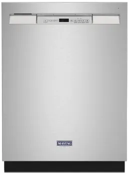 Front view of the KitchenAid KDTM804KPS dishwasher 