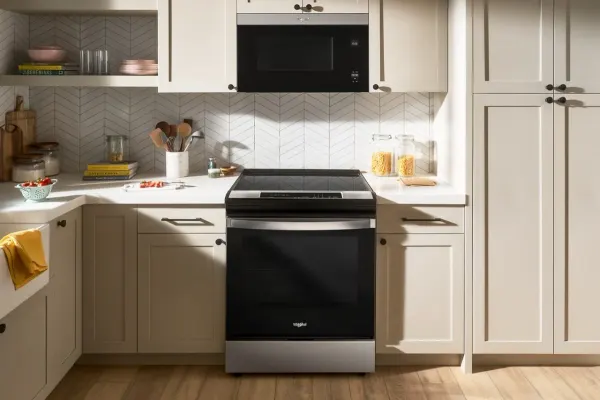 The Cafe CHS900P2MS1 range in a kitchen 