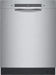 Front view of the Bosch SGE78C55UC dishwasher 