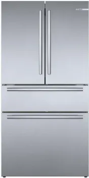 Front view of the Bosch 800 Series B36CL80SNS refrigerator 