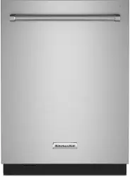 Front view of the KitchenAid KDTM804KPS dishwasher 