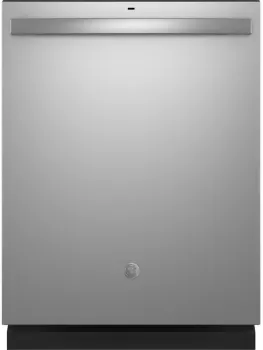 Front view of the GE GDT630PYRFS dishwasher 