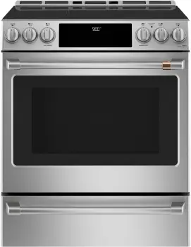 Front view of the Café CHS900P2MS1 induction range 