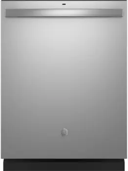 Front view of the GE GDT550PYRFS dishwasher 