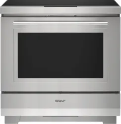 Front view of the Wolf IR36550/S/T induction range 