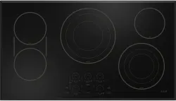Overhead view of the Café CEP90361TBB electric cooktop