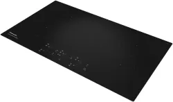 Overhead view of the KitchenAid KCIG556JBL induction cooktop 