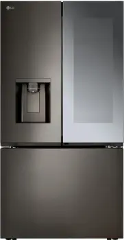 Front view of the LG LRYKC2606D counter depth refrigerator