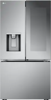 Front view of the LG LRYKC2606S counter depth refrigerator