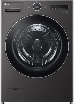 Front view of the LG wm6998hba washer dryer combo 