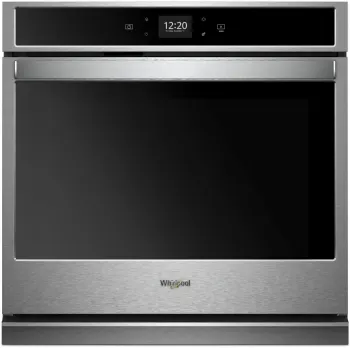 Front view of the Whirlpool WOS51EC0HS wall oven 