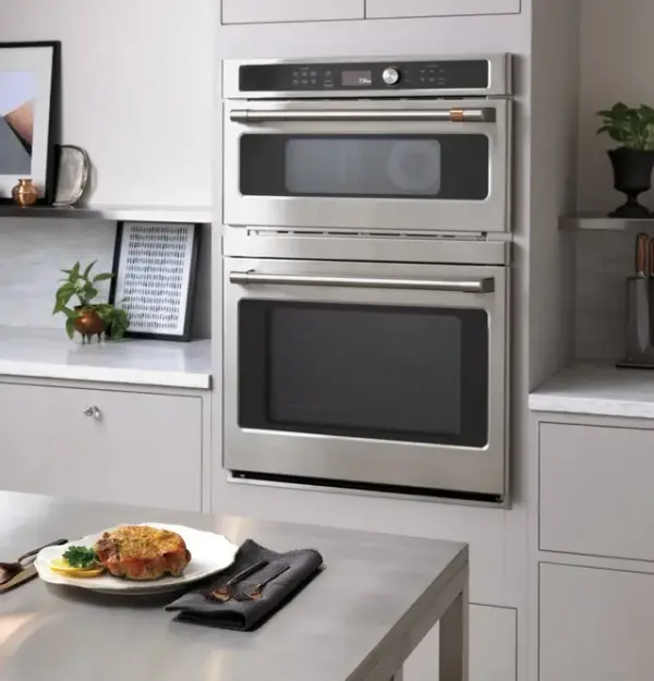 Credit: Cafe The Cafe CTC912P2NS1 microwave wall oven in a modern kitchen
