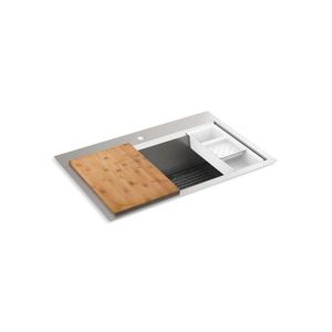 Overhead view of the Kohler 80084-1PC-NA workstation sink