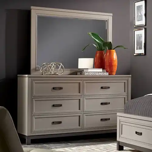 Mirror on Dresser Dresser with Mirror
