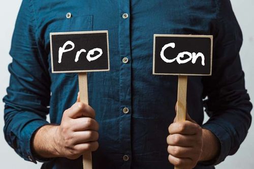Holding Pro and Con Signs