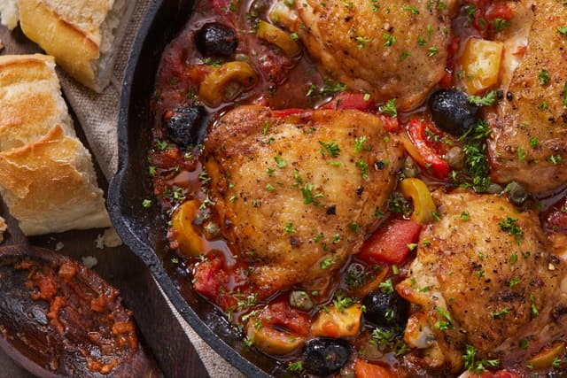 Mediterranean chicken dinner