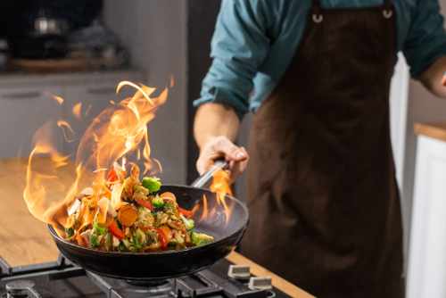 Cooking on a Gas Stove