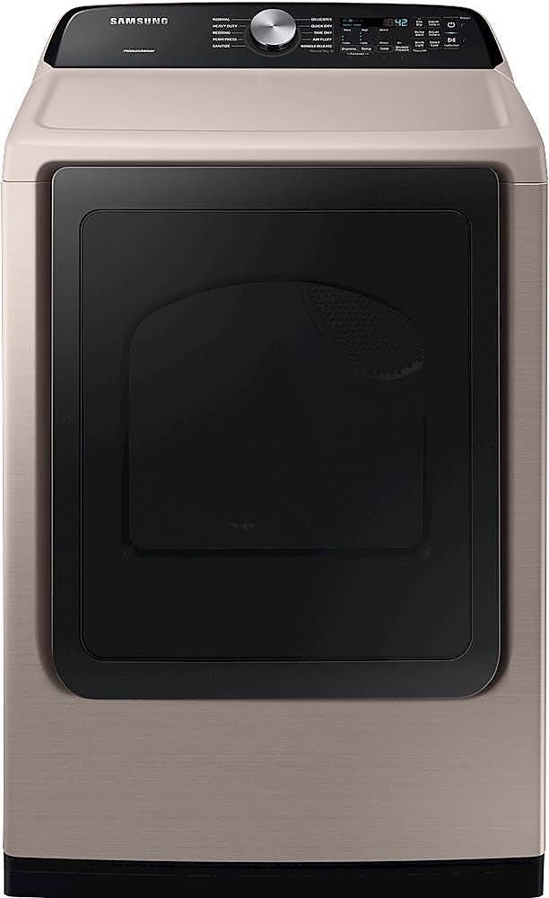 Albert Lee Stock photo of a champagne colored Samsung dryer.