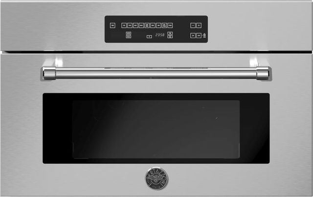 Albert Lee Stock photo of a stainless steel Bertazzoni brand gas wall oven.