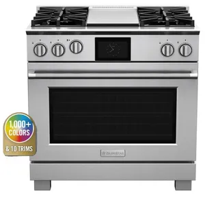 Front view of the BlueStar BSDF364GCC 36” range