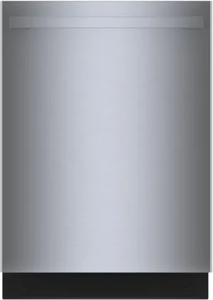 Front view of the Bosch Benchmark SHX9PCM5N dishwasher