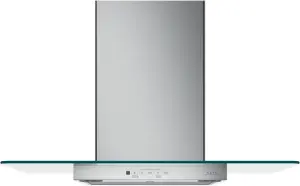 Front view of the Cafe CVW73012MSS range hood