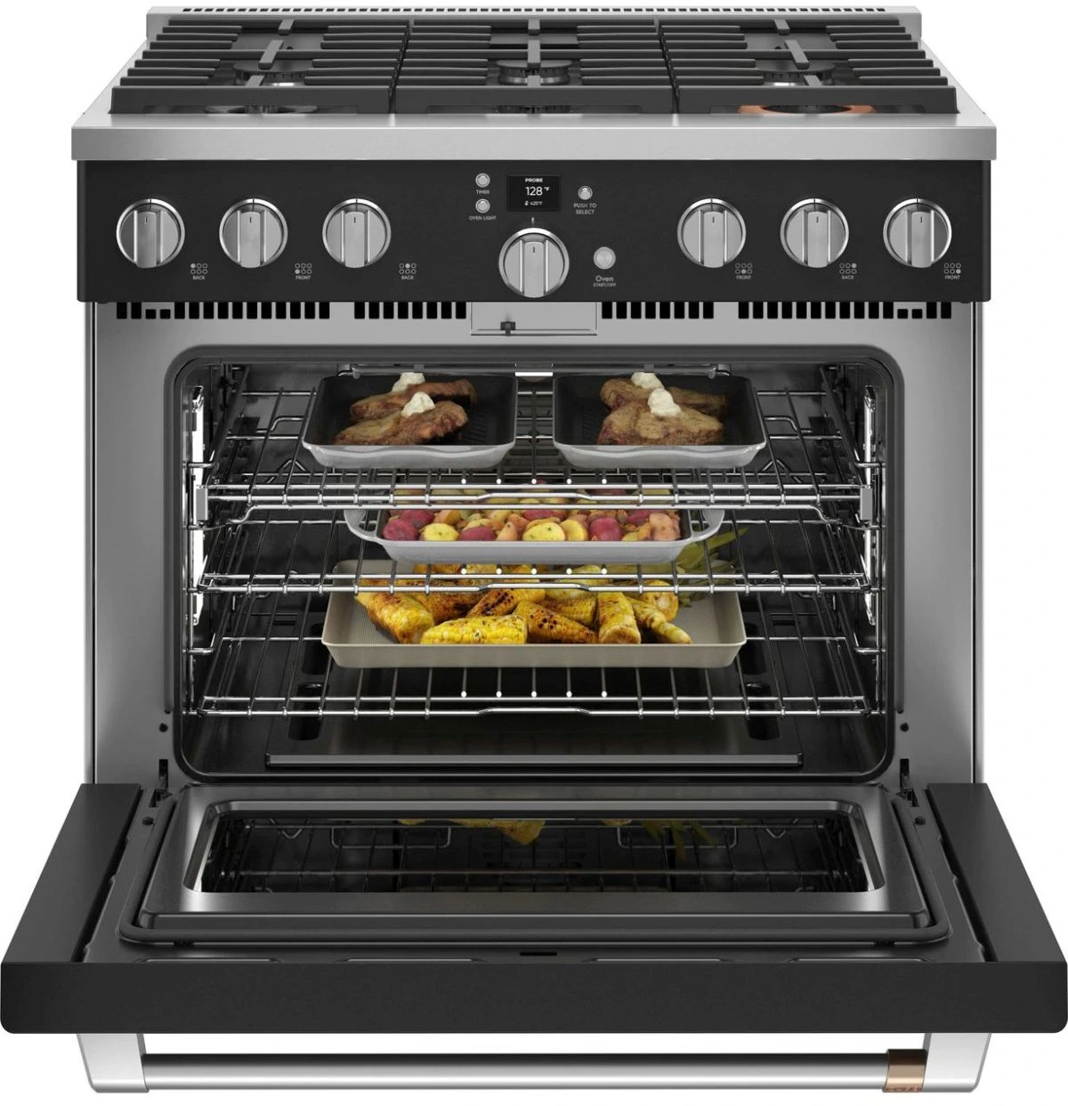 Pro Style Cafe Gas Range Café Matte Black Pro Style Gas Range