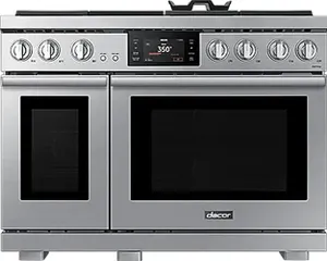 Front view of the Dacor DOP48T963DS range