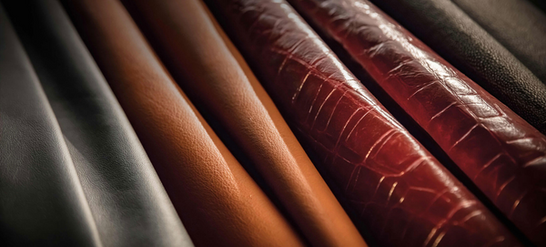 A close-up of all four original Cuts Leather designs, arranged next to one another." title="A close-up of all four original Cuts Leather designs, arranged next to one another