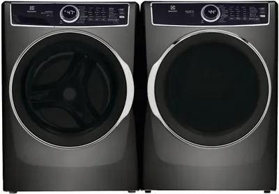 An Electrolux laundry pair featuring the Electrolux ELFW7637AT washer and Electrolux ELFE7637AT dryer