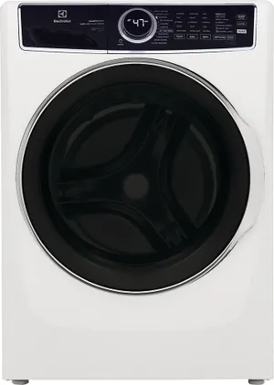Front view of the Electrolux ELFW7637AW front load washer