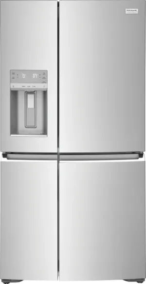Front view of the Frigidaire Gallery GRQC2255BF French door refrigerator