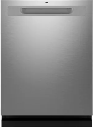 Front view of the GE GDP670SYVFS dishwasher