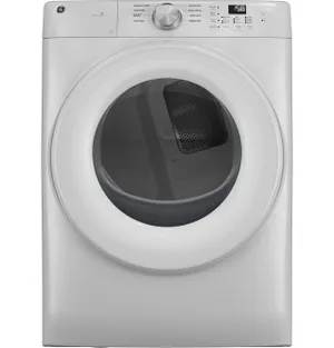 Front view of the GE GFD35ESSYWW dryer