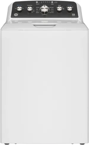 Front view of the GE GTW485ASWWB top load washer