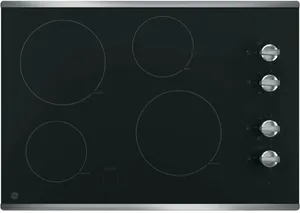 GE Overhead view of the GE JP3030SWSS cooktop