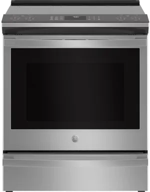 Front view of the GE Profile PHS930YPFS induction range