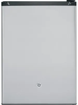 Front view of the GE Spacemaker GCE06GSHSB compact refrigerator