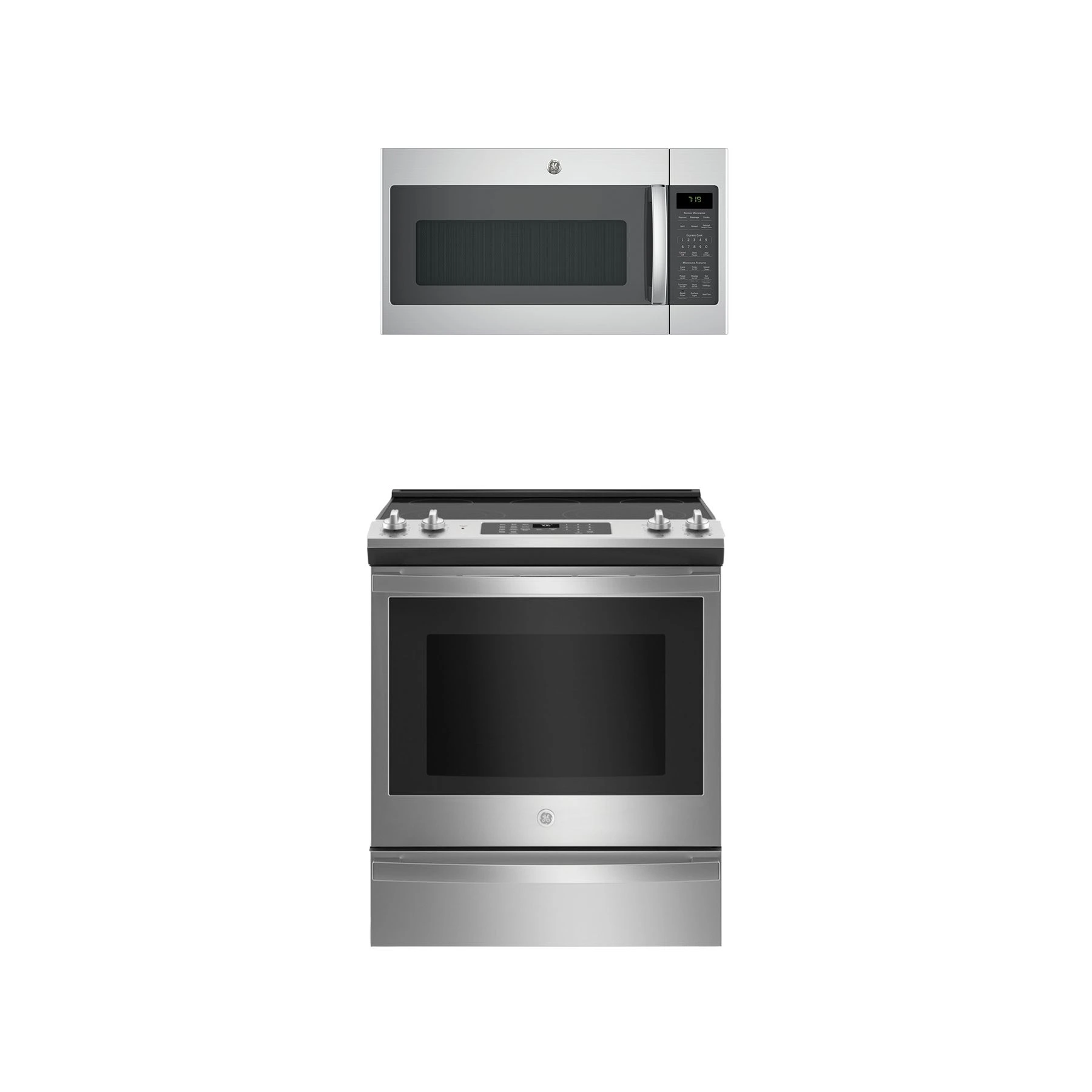 GE 2 Piece Stainless Steel Kitchen Package GE 2 Piece Stainless Steel Kitchen Package