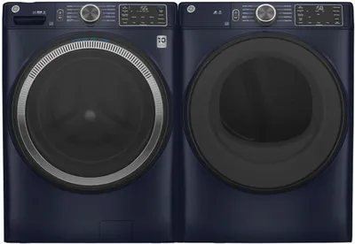 A GE laundry pair featuring the GE GFW550SPRRS washer and GE GFD55ESPRRS dryer