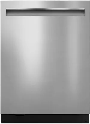 Front view of the JennAir JDTS3924SP dishwasher 