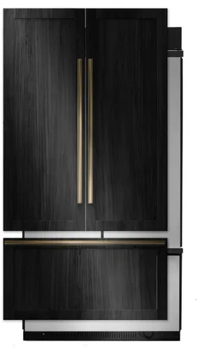 Front view of the JennAir JF42NXFXDE panel ready refrigerator