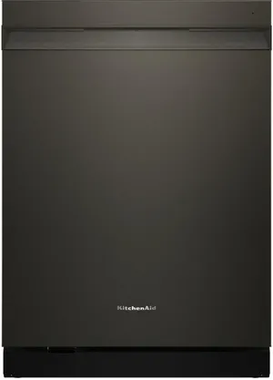 Credit: KitchenAid Front view of the KitchenAid KDPS724SBE Black Ore dishwasher