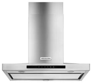 Front view of the KitchenAid KVWB600DSS 30” wall mounted range hood